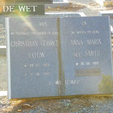 LOUW Christiaan George 1903-1996 &amp; Anna Maria SMITH 1909-2004