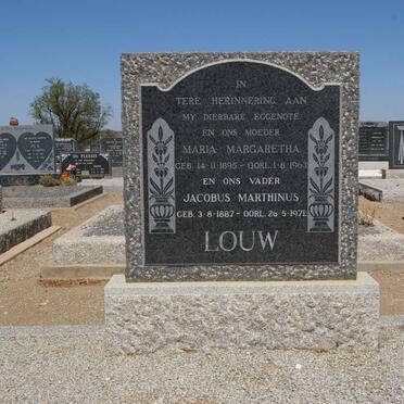 LOUW Jacobus Marthinus 1887-1971 &amp; Maria Margaretha 1895-1963