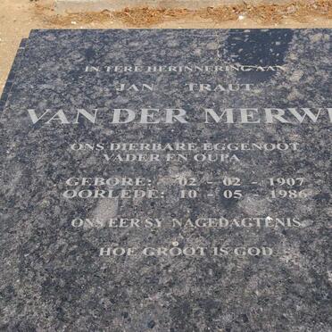MERWE Jan Traut, van der 1907-1986