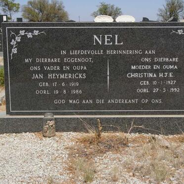 NEL Jan Heymericks 1919-1986 &amp; Christina H.J.E. 1927-1992