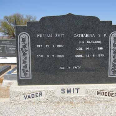 SMIT William 1902-1969 &amp; Catharina S.P. BARNARD 1899-1975