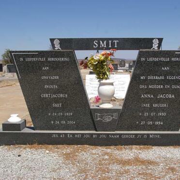 SMIT Gert Jacobus 1929-2004 &amp; Anna Jacoba KRUGER 1930-1994