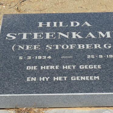 STEENKAMP Hilda nee STOFBERG 1934-1998
