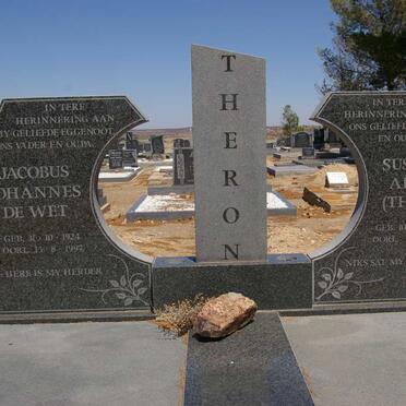 THERON Jacobus Johannes de Wet 1924-1997 &amp; Susanna Aletta THERON 1940-