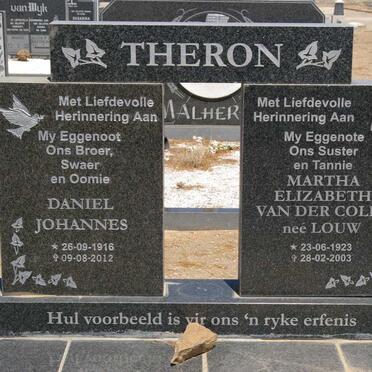THERON Daniel Johannes 1916-2012 &amp; Martha Elizabeth van der Colff LOUW 1923-2003