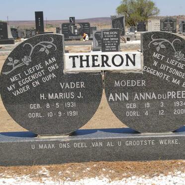 THERON H. Marius J. 1931-1991 &amp; Anna DU PREEZ 1934-2006
