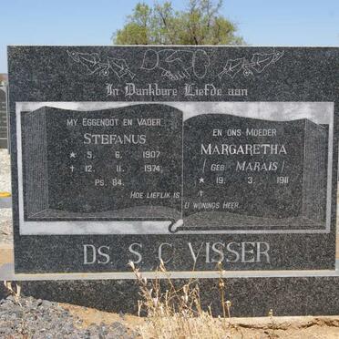 VISSER S.C. 1907-1974 &amp; Margaretha MARAIS 1911-