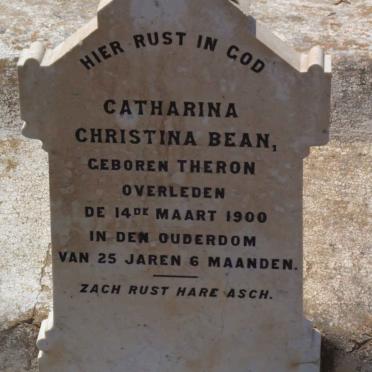 BEAN Catharina Christina nee THERON -1900