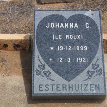 ESTERHUIZEN Johanna C., nee LE ROUX 1899-1921