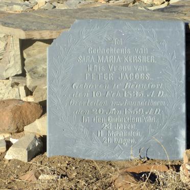 JACOBS Sara Maria nee KERSNER 1835-1859
