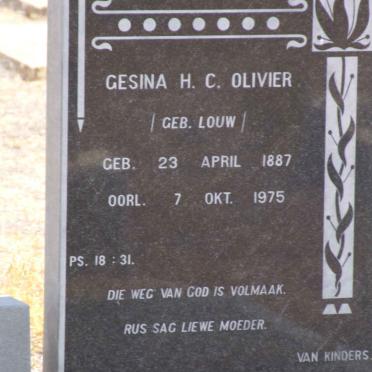 OLIVIER Gesina H.C. nee LOUW 1887-1975