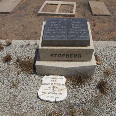 STOFBERG Charel Francois Marais 1879-1961 &amp; Hester Maria SMUTS 1887-1934