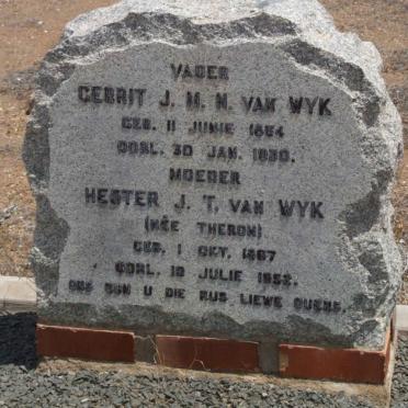 WYK Gerrit J.M.N., van 1854-1930 &amp; Hester J.T. THERON 1867-1953