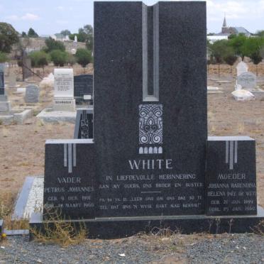 WHITE Petrus Johannes 1901-1960 &amp; Johanna Barendina Helena DE WET 1899-1960