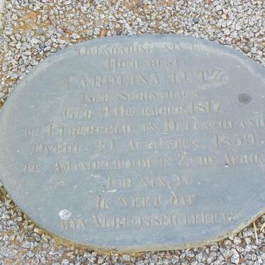 LUTZ Carolina nee SPRINGHAUS 1817-1859