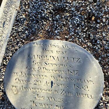 LUTZ Carolina nee SERINGHAUS 1817-1859