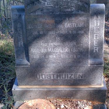 OOSTHUIZEN George Valentine Eastland 1865-1918 &amp; Johanna Magdalena BOTHA 1874-19?4