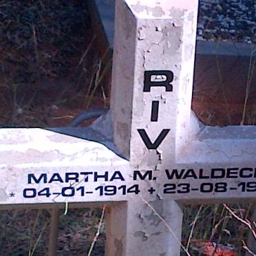 WALDECK Martha M. 1914-1988