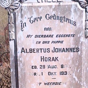 HORAK Albertus Johannes 1869-1939