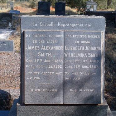 SMITH James Alexander 1888-1957 &amp; Elizabeth Johanna Wilhelmina 1888-1967