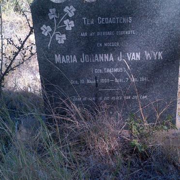 WYK Maria Johanna J., van nee ERASMUS 1869-1941