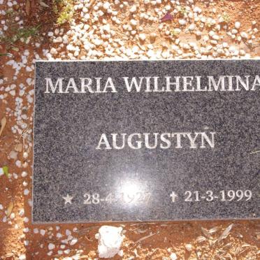 AUGUSTYN Maria Wilhelmina 1927-1999