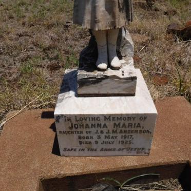 ANDERSON Johanna Maria 1917-1925