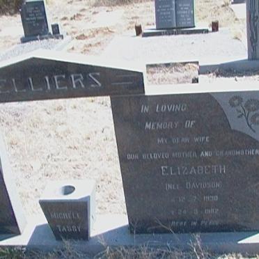 CELLIERS Cornelius Andries 1918-1992 &amp; Elizabeth DAVIDSON 19?0-1982