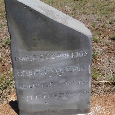 CORNELIUS Mampie 1915-1925