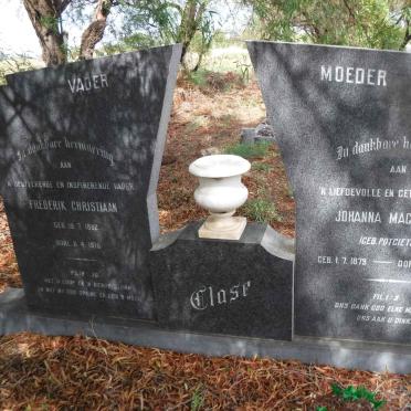 CLASE Frederik Christiaan 1882-1976 &amp; Johanna Magdalena POTGIETER 1879-1972