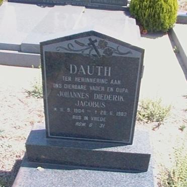 DAUTH Johannes Diederik Jacobus 1904-1983