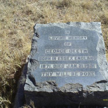 DEETH George 1871-1931