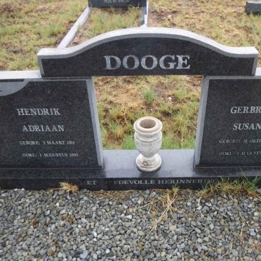 DOOGE Hendrik Adriaan 1914-1996 &amp; Gerbrecht Susanna 1910-1996