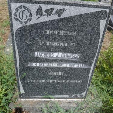 GERINGER Jacobus J. 1907-1945