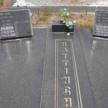 HATTINGH Frederik 1926-2009 &amp; Lettie C.A. DU PREEZ 1936-1999