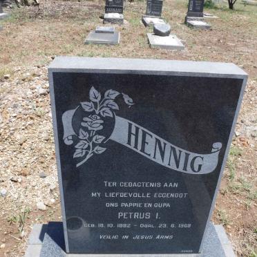 HENNIG Petrus I. 1882-1968