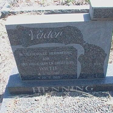 HENNING Willie 191?-1988 &amp; Anna CONRADIE 1922-1984