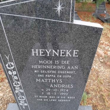 HEYNEKE Matthys Andries 1924-1990