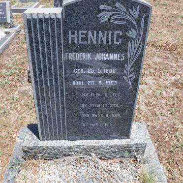 HENNIG Frederik Johannes 1900-1963