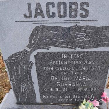 JACOBS Gezina Maria Sussanna 1911-1995