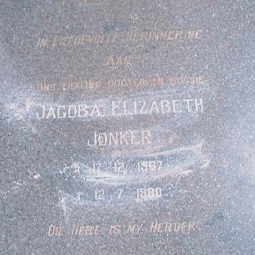 JONKER Jacoba Elizabeth 1967-1980