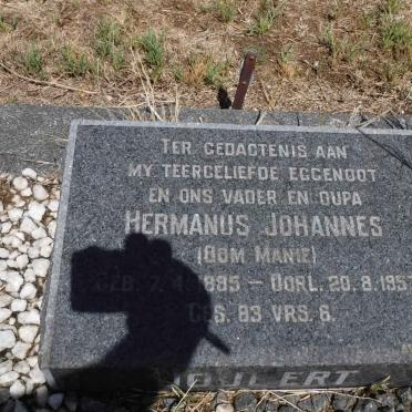JOUBERT Hermanus Johannes 1885-1957