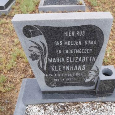 KLEYNHANS Maria Elizabeth 1919-1998