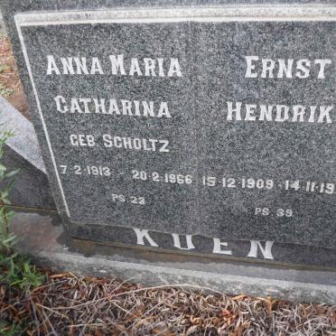KOEN Ernst Hendrik 1909-1980 &amp; Anna Maria Catharina SCHOLTZ 1913-1966