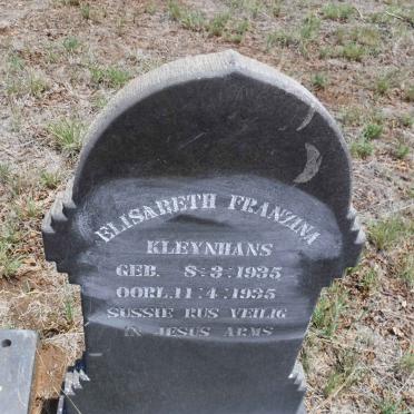 KLEYNHANS Elisabeth Franzina 1935-1935