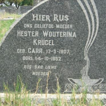 KRÜGEL Hester Wouterina nee CARR 1907-1952