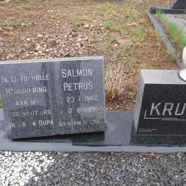 KRUGER Salmon Petrus 1942-1993 &amp; Magdalena Gertruida 1944-