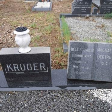 KRUGER Salmon Petrus 1942-1993 &amp; Magdalena Gertruida 1944-