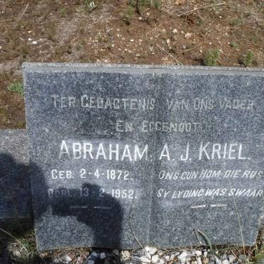 KRIEL Abraham A.J. 1872-1952