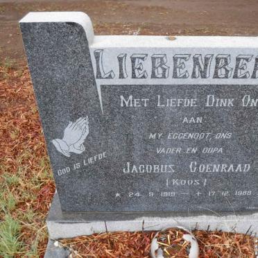 LIEBENBERG Jacobus Coenraad 1919-1988